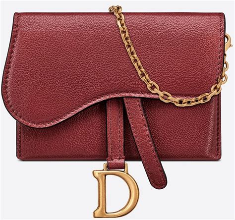 dior saddle pouch with chain